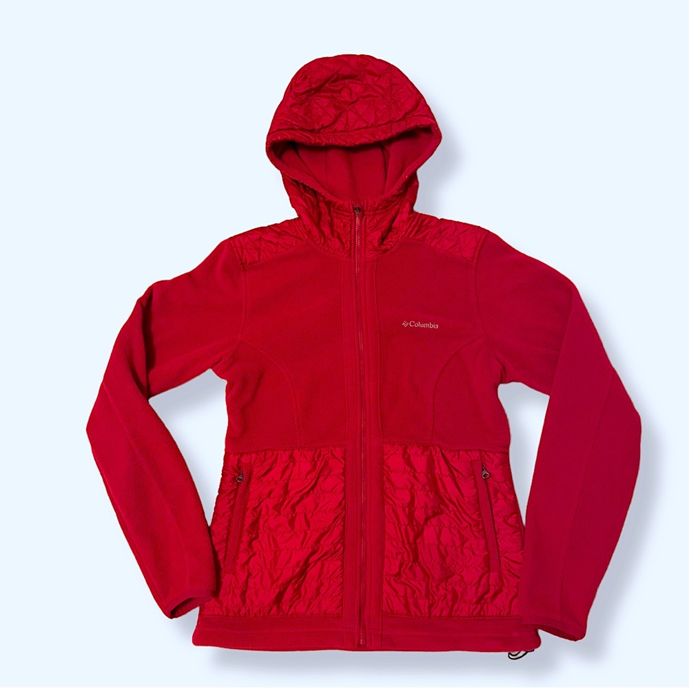 COLUMBIA Raspberry Fleece Zip Up Lightweight Hoodie/Jacket